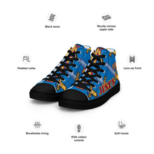 Load image into Gallery viewer, JESUS 100 - Men’s high top canvas shoes - Navy