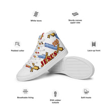 Load image into Gallery viewer, JESUS 100 - Men’s high top canvas shoes - White