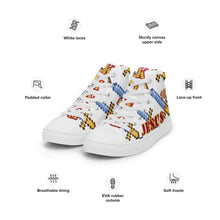 Load image into Gallery viewer, JESUS 100 - Men’s high top canvas shoes - White
