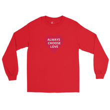 Load image into Gallery viewer, ALAYS CHOOSE LOVE - Men’s Long Sleeve Shirt - Red