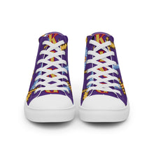 Load image into Gallery viewer, JESUS 100 - Women’s high top canvas shoes - Indigo