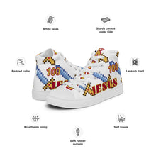 Load image into Gallery viewer, JESUS 100 - Women’s high top canvas shoes - White