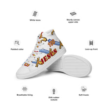 Load image into Gallery viewer, JESUS 100 - Women’s high top canvas shoes - White