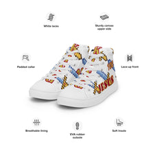 Load image into Gallery viewer, JESUS 100 - Women’s high top canvas shoes - White