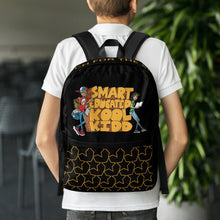 Load image into Gallery viewer, Smart Educated Kool Kidd - Reach for Sky Medium Backpack -Black & Gold