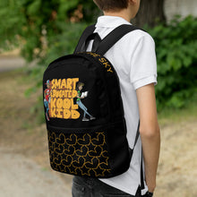 Load image into Gallery viewer, Smart Educated Kool Kidd - Reach for Sky Medium Backpack -Black & Gold