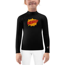 Load image into Gallery viewer, HERO - Kids Rash Guard - Girl Super Hero On Back