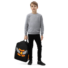 Load image into Gallery viewer, REACH FOR THE SKY - Minimalist Backpack - Black - Yellow text