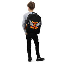 Load image into Gallery viewer, REACH FOR THE SKY - Minimalist Backpack - Black - Yellow text