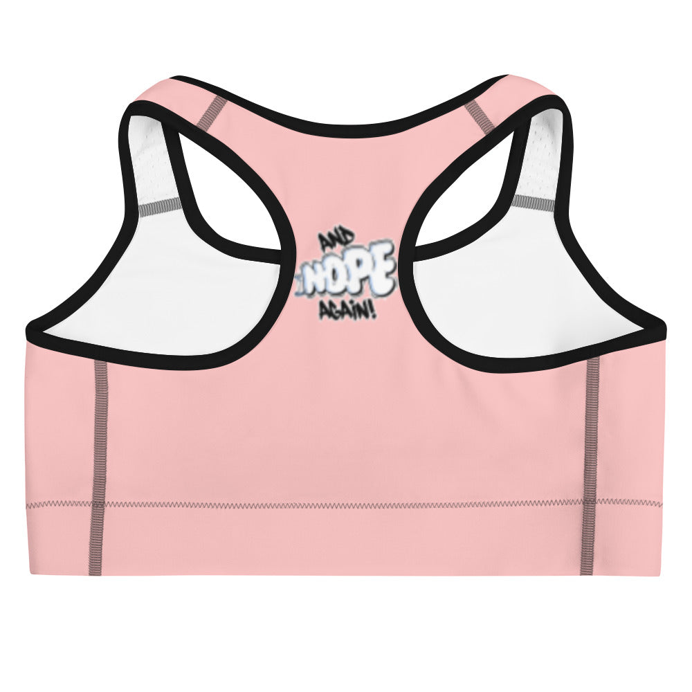 NOPE - Sports bra - Pink - Outline Black – SAY WORD APPAREL NYC