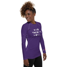 Load image into Gallery viewer, WAIT THERE'S MORE - Women's Rash Guard -Purple