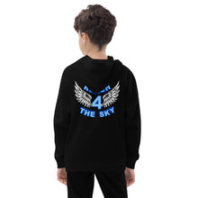 Load image into Gallery viewer, REACH FOR THE SKY - Kids fleece hoodie - Blue text