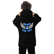 Load image into Gallery viewer, REACH FOR THE SKY - Kids fleece hoodie - Blue text