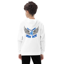 Load image into Gallery viewer, REACH FOR THE SKY - Kids fleece hoodie - Blue text