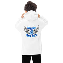 Load image into Gallery viewer, REACH FOR THE SKY - Kids fleece hoodie - Blue text