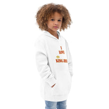 Load image into Gallery viewer, KING JESUS Kids fleece hoodie - White / Red & gold text