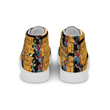 Load image into Gallery viewer, KOOL KIDD - Men’s high top - All over print  canvas shoes - Black