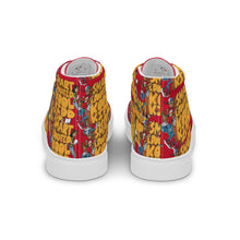 Load image into Gallery viewer, KOOL KIDD - Men’s high top -  all over print canvas shoes - Red