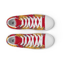 Load image into Gallery viewer, KOOL KIDD - Men’s high top -  all over print canvas shoes - Red
