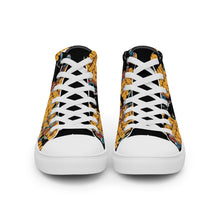 Load image into Gallery viewer, KOOL KIDD - Men’s high top - All over print  canvas shoes - Black