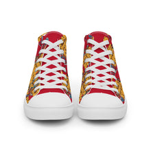 Load image into Gallery viewer, KOOL KIDD - Men’s high top -  all over print canvas shoes - Red