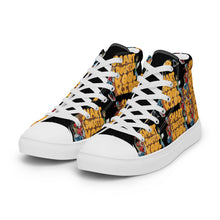 Load image into Gallery viewer, KOOL KIDD - Men’s high top - All over print  canvas shoes - Black