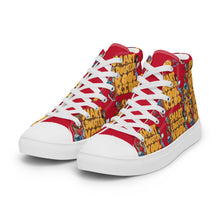 Load image into Gallery viewer, KOOL KIDD - Men’s high top -  all over print canvas shoes - Red