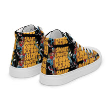 Load image into Gallery viewer, KOOL KIDD - Men’s high top - All over print  canvas shoes - Black
