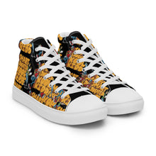 Load image into Gallery viewer, KOOL KIDD - Men’s high top - All over print  canvas shoes - Black