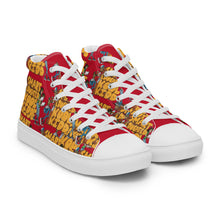 Load image into Gallery viewer, KOOL KIDD - Men’s high top -  all over print canvas shoes - Red