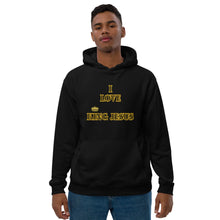 Load image into Gallery viewer, KING JESUS - Premium eco hoodie - Black - 80% organic cotton