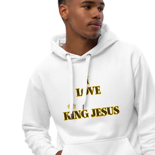 Load image into Gallery viewer, KING JESUS - Premium eco hoodie - White - 80% organic cotton