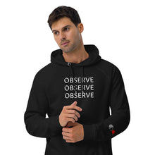 Load image into Gallery viewer, Observe - Unisex eco raglan hoodie
