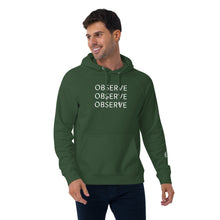 Load image into Gallery viewer, Observe - Unisex eco raglan hoodie