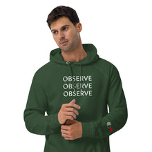 Load image into Gallery viewer, Observe - Unisex eco raglan hoodie
