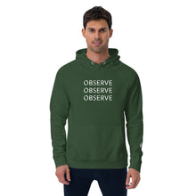 Load image into Gallery viewer, Observe - Unisex eco raglan hoodie