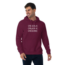 Load image into Gallery viewer, Observe - Unisex eco raglan hoodie