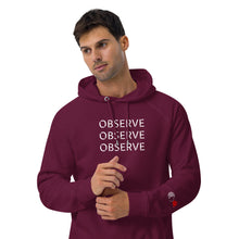 Load image into Gallery viewer, Observe - Unisex eco raglan hoodie