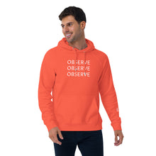 Load image into Gallery viewer, Observe - Unisex eco raglan hoodie