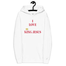 Load image into Gallery viewer, KING JESUS Unisex fashion hoodie - White / Red Text