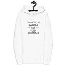 Load image into Gallery viewer, COUNT YOUR BLESSINGS Women's eco fitted hoodie