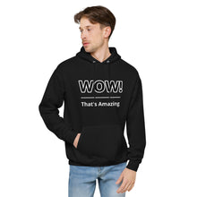 Load image into Gallery viewer, Unisex WOW fleece hoodie - Black