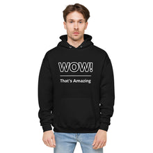 Load image into Gallery viewer, Unisex WOW fleece hoodie - Black