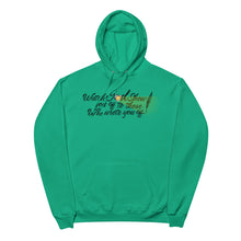 Load image into Gallery viewer, Watch GOD Unisex fleece hoodie - Black Lettering