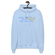 Load image into Gallery viewer, Watch GOD Unisex fleece hoodie - Blue Lettering