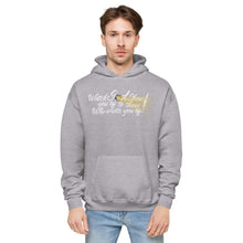 Load image into Gallery viewer, Watch GOD Unisex fleece hoodie - White Lettering