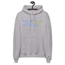 Load image into Gallery viewer, Watch GOD Unisex fleece hoodie - Blue Lettering