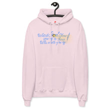 Load image into Gallery viewer, Watch GOD Unisex fleece hoodie - Blue Lettering