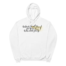 Load image into Gallery viewer, Watch GOD Unisex fleece hoodie - Black Lettering