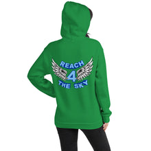 Load image into Gallery viewer, Adult Reach - 4 - The Sky Unisex Hoodie Blue Text